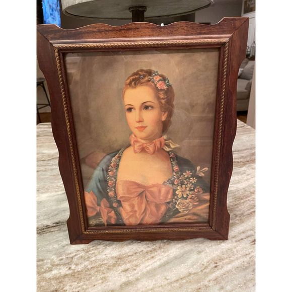 Francois Boucher Vintage Wall Art Print w/ Antique frame Rare Find - Picture 1 of 1